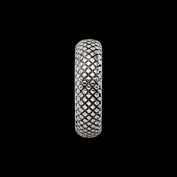 Kazi Luxury Sterling Silver Reflections Antiqued Textured Gripper Bead - Picture 3 of 6